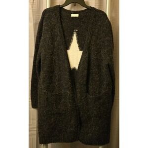 Promesa Multicolor Open Front Knit Long Sleeve Cardigan Star Sweater Large‎ Cozy